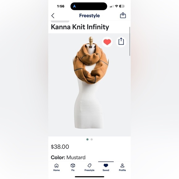 Girly Kanna Knit Striped Infinity Scarf. - Picture 3 of 4